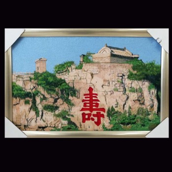 麻布绒绣