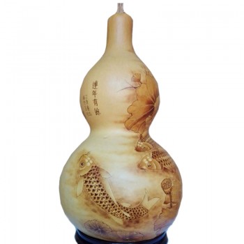 葫芦烙画  连年有余