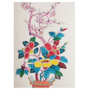 木版年画《四条屏》