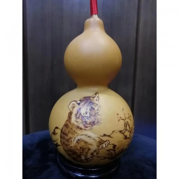 【手工葫芦烙画】小老虎