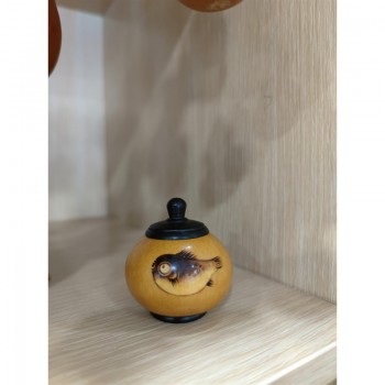 【手工葫芦烙画】小鱼茶罐
