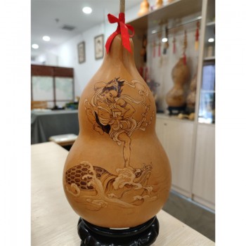 【手工葫芦烙画】魁星点斗
