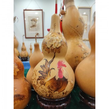 《富贵大吉》烙画作品