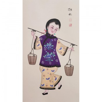 高密扑灰年画 担水